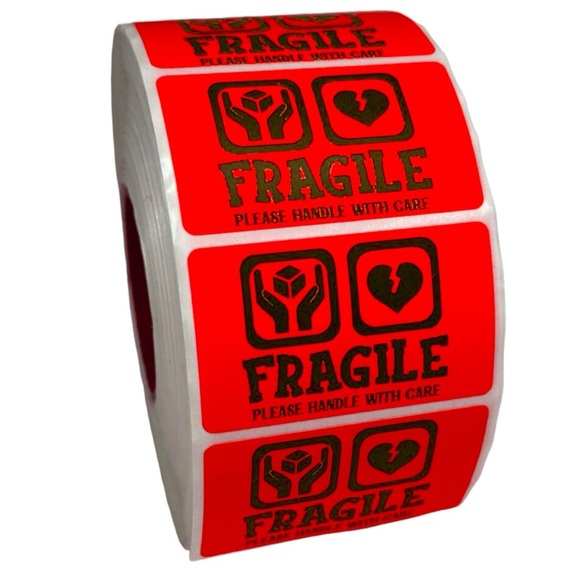 Fragile handle with care sticker | shipping supplies labels stickers new - Picture 5 of 5